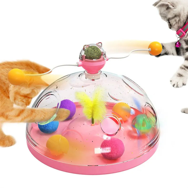 Purrfect Pet Kingdom® - Meows Interactive Windmill Toy for Cats with Luminous Ball - Cat Toys