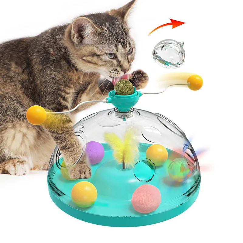 Purrfect Pet Kingdom® - Meows Interactive Windmill Toy for Cats with Luminous Ball - Cat Toys