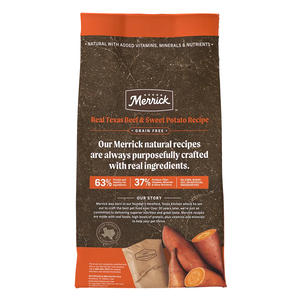 Purrfect Pet Kingdom® - Merrick Grain Free Adult Beef and Sweet Potato Dog Dry Food - Dry Dog Food