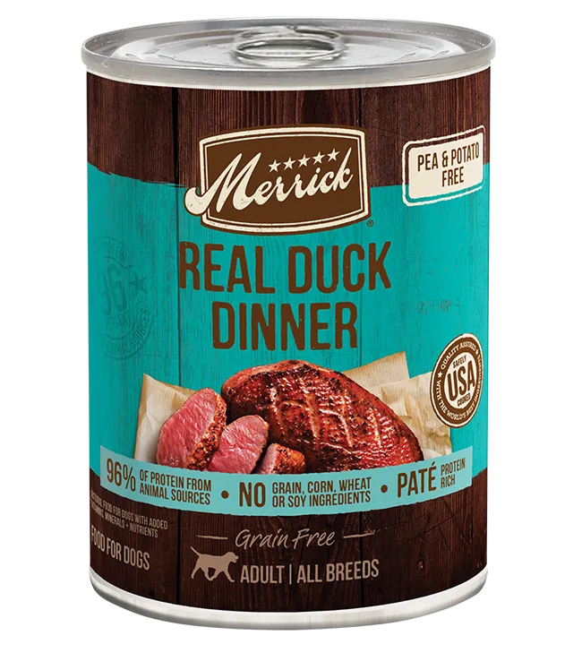Purrfect Pet Kingdom® - Merrick Grain Free Real Duck Dinner Wet Dog Food (12.7oz) - Wet Dog Food