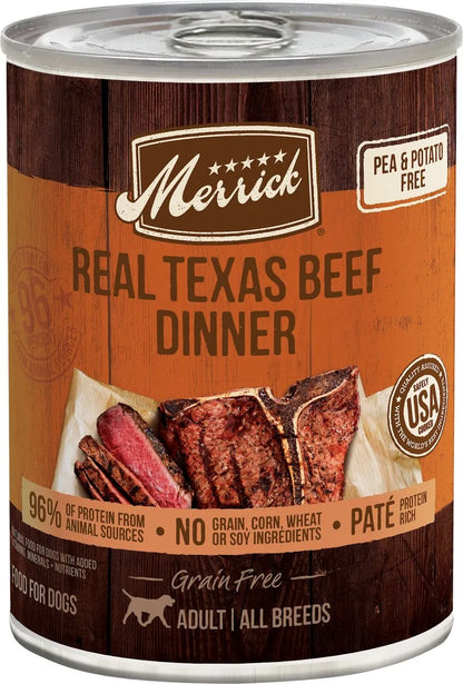 Purrfect Pet Kingdom® - Merrick Grain Free Real Texas Beef Dinner Wet Dog Food - Wet Dog Food