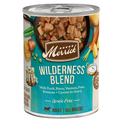 Purrfect Pet Kingdom® - Merrick Grain Free Wilderness Blend Wet Dog Food (12.7oz) - Wet Dog Food