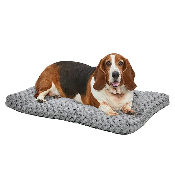 Purrfect Pet Kingdom® - Midwest Ombre Swirl Pet Bed Gray 35x23 Fits 36"Crate - Dog Beds