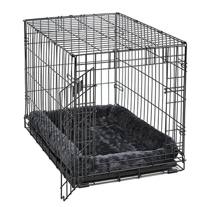 Purrfect Pet Kingdom® - Midwest QuietTime Sheepskin Pet Bed Gray 48x30 - Dog Beds