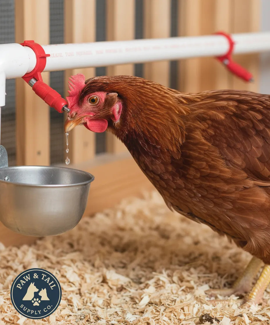 Purrfect Pet Kingdom - Monoflo Stainless Steel Poultry Nipple Drinker Durable 1/8" Threaded Design 1-Count - Bird Cage Wat...