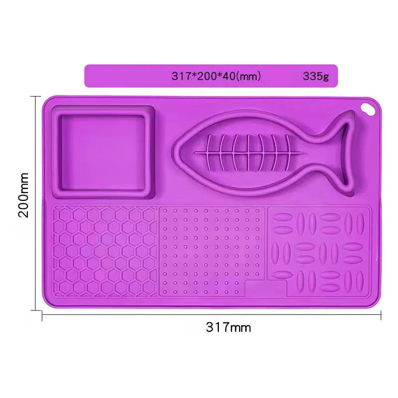 Purrfect Pet Kingdom® - Multifunction Pet Slow Feeder Bowls Dog Licking Mat With - Slow Feeder Bowls