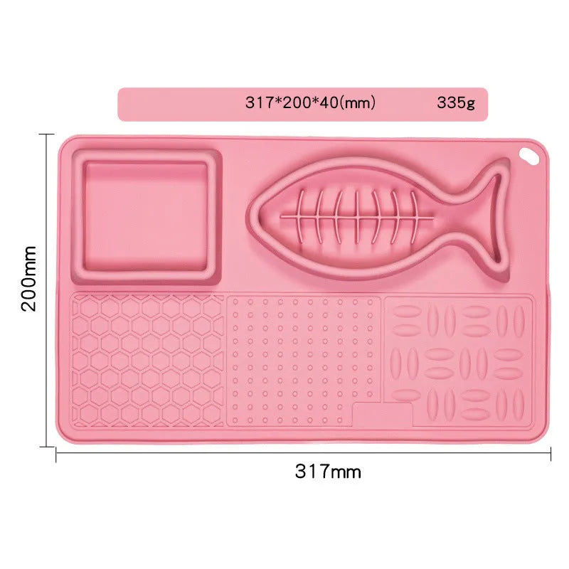 Purrfect Pet Kingdom® - Multifunction Pet Slow Feeder Bowls Dog Licking Mat With - Slow Feeder Bowls