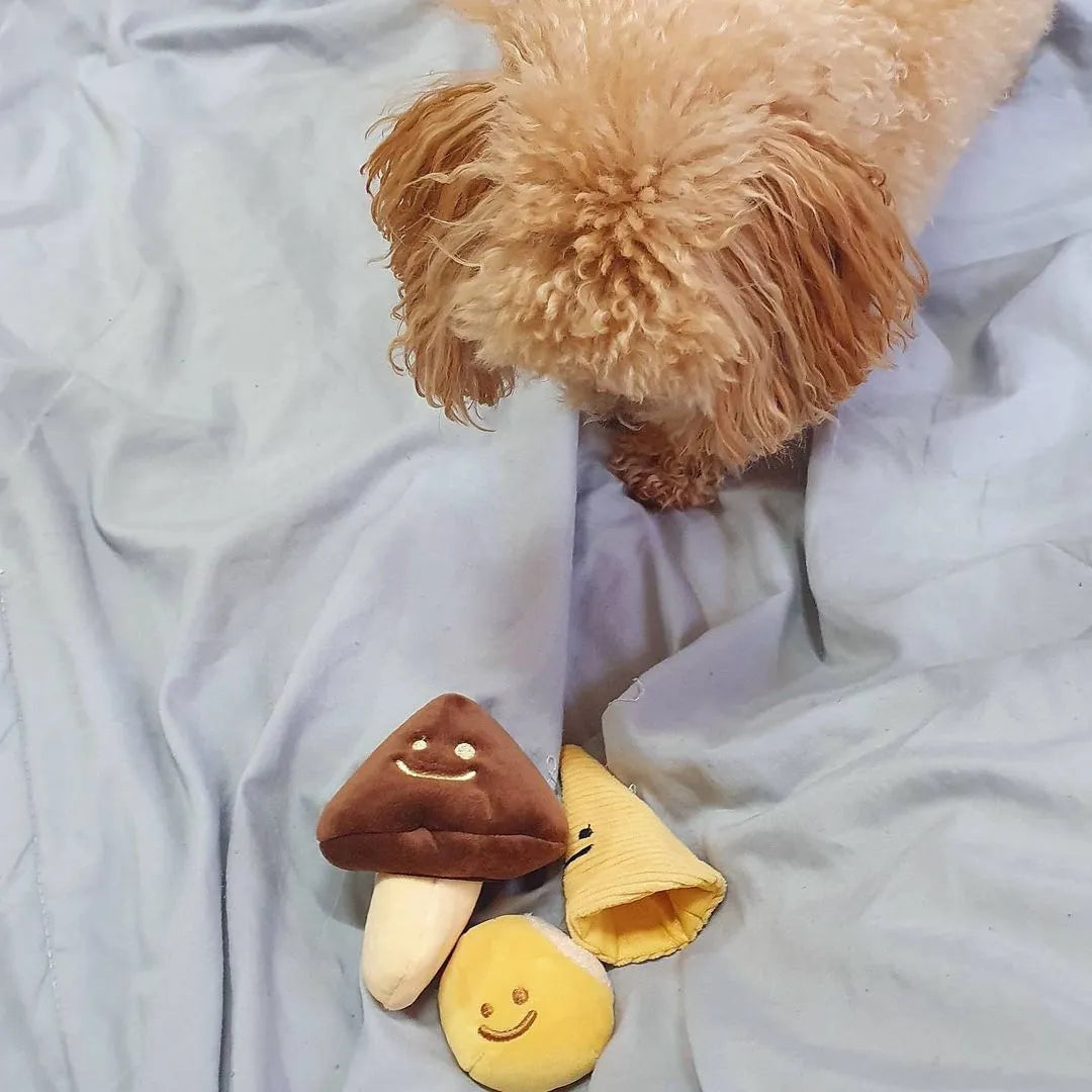 Purrfect Pet Kingdom® - Mushroom Tibetan Food Vocal Toy Set Dog - Dog Toys