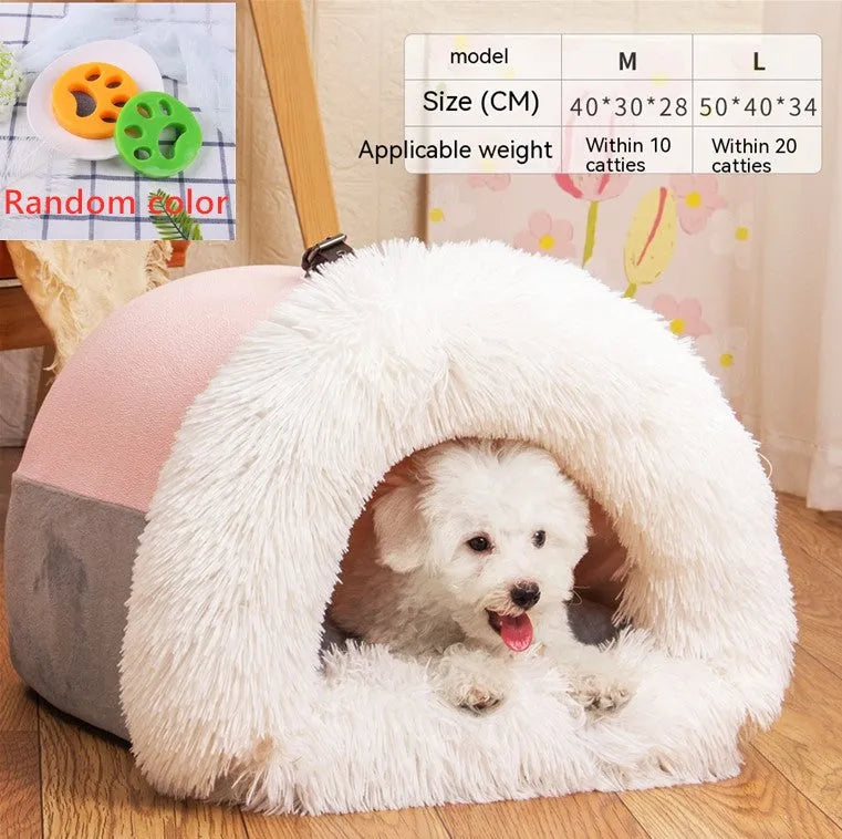 Purrfect Pet Kingdom® - New Splice Portable Pet Nest Portable Autumn And Winter Warm - Beds