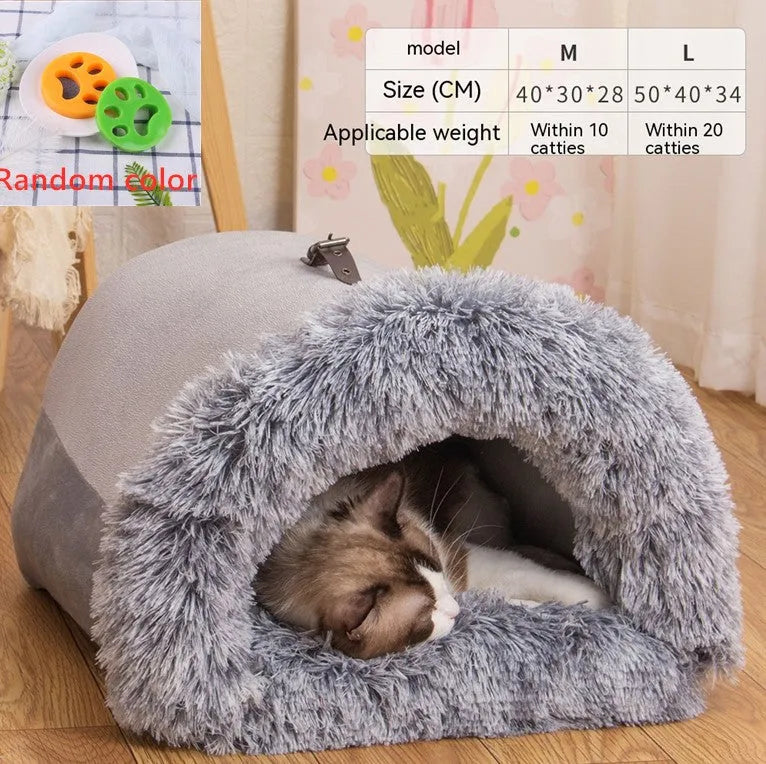 Purrfect Pet Kingdom® - New Splice Portable Pet Nest Portable Autumn And Winter Warm - Beds