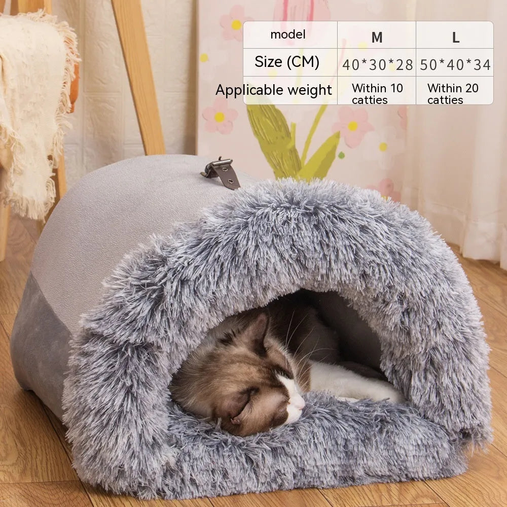 Purrfect Pet Kingdom® - New Splice Portable Pet Nest Portable Autumn And Winter Warm - Beds