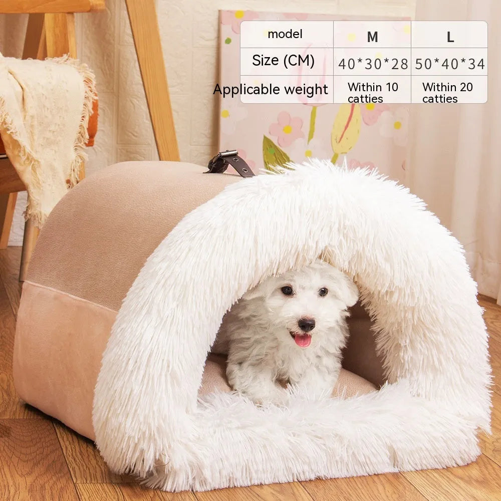 Purrfect Pet Kingdom® - New Splice Portable Pet Nest Portable Autumn And Winter Warm - Beds