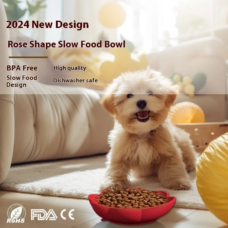 Purrfect Pet Kingdom® - Non-slip Slow Feeding Silicone Dog Food Bowl Easy To Clean - Bowls