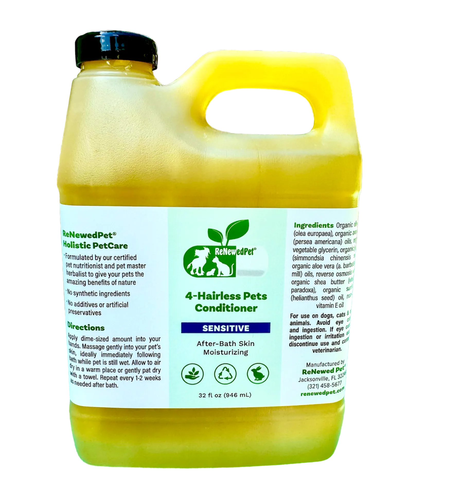 Purrfect Pet Kingdom - Organic Sensitive Skin Shampoo for Hairless Pet Breeds 16oz - Conditioners