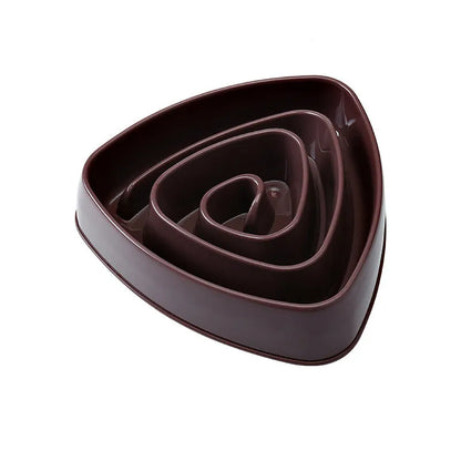 Purrfect Pet Kingdom® - Oversized Plastic Triangle Dog Basin - Slow Feeder Bowls