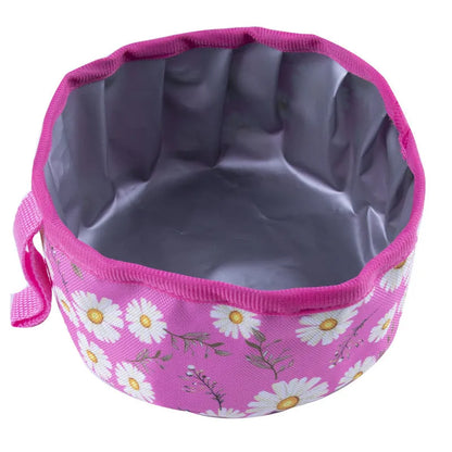Purrfect Pet Kingdom® - Oxford Cloth Outdoor Portable Folding Food Basin - Dog Travel Bowls