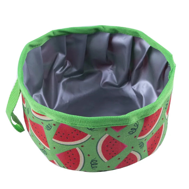 Purrfect Pet Kingdom® - Oxford Cloth Outdoor Portable Folding Food Basin - 0