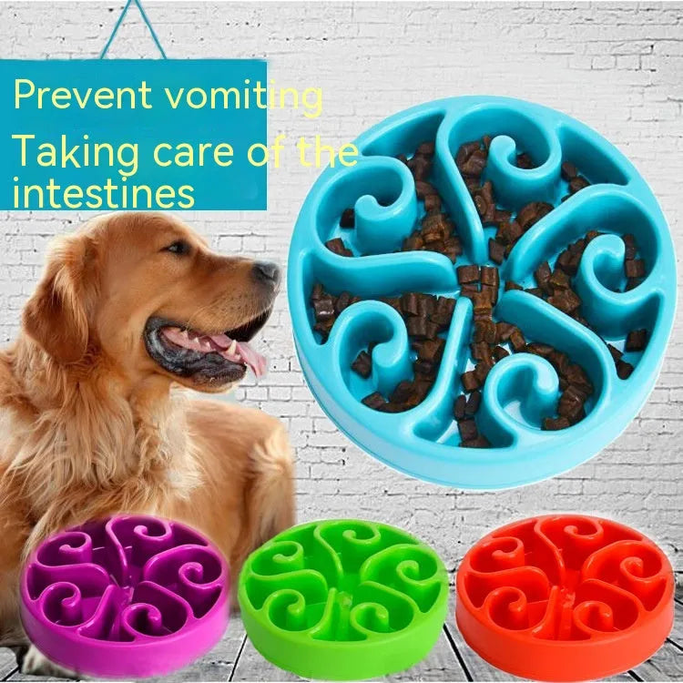 Purrfect Pet Kingdom® - Pet Anti-choke Food Basin Dog Food Bowl - Slow Feeder Bowls