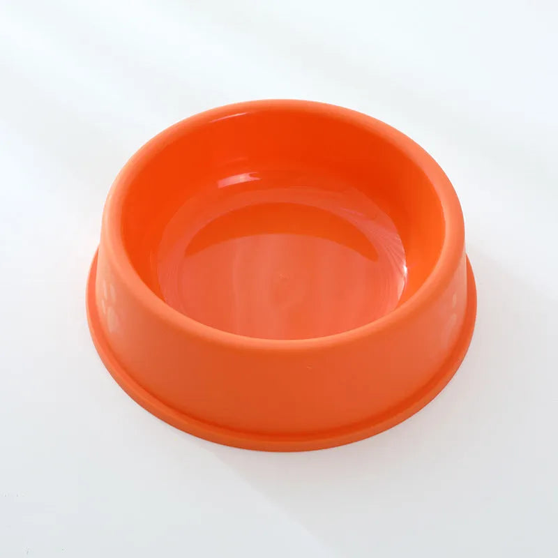 Purrfect Pet Kingdom® - Pet Bowl Plastic Frosted Footprints Dog Cat Feeding Water - Bowls