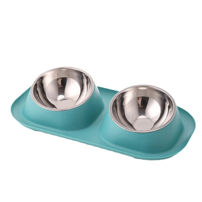 Purrfect Pet Kingdom® - Pet Bowl Stainless Steel Dog Double Neck Basin - Bowls