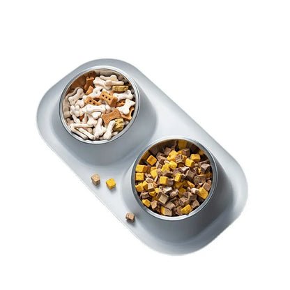 Purrfect Pet Kingdom® - Pet Bowl Stainless Steel Dog Double Neck Basin - Bowls