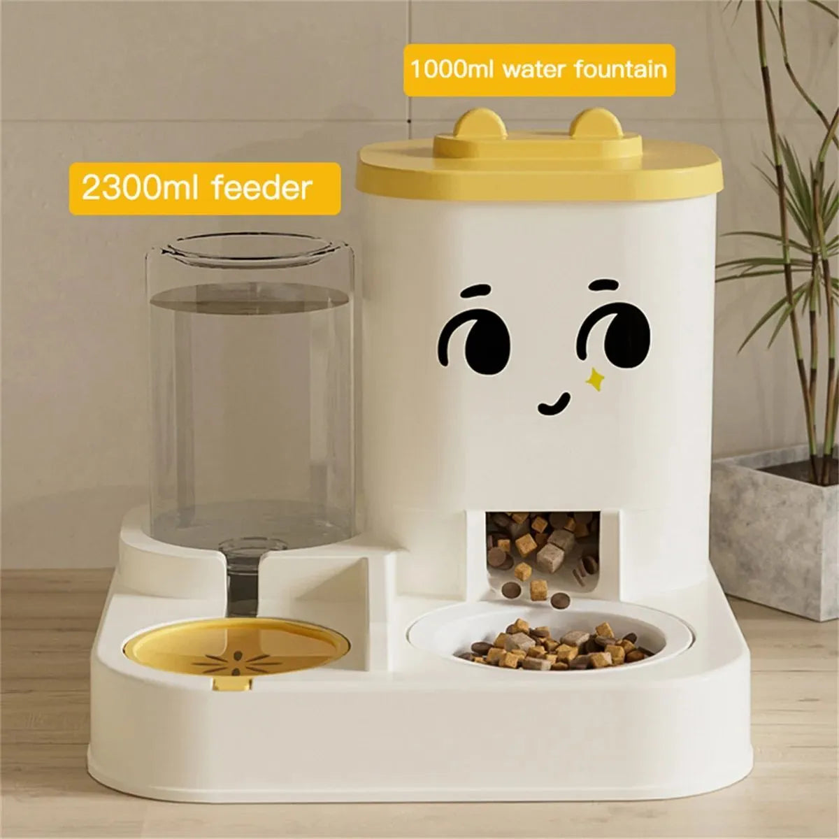Purrfect Pet Kingdom® - Pet Cartoon Feeding And Watering Dispenser With Large - Auto Feeders
