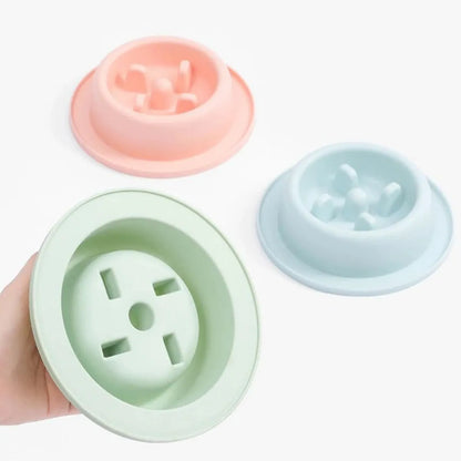 Purrfect Pet Kingdom® - Pet Cat Dog Slow Food Bowl Fat Help Healthy Round - Bowls