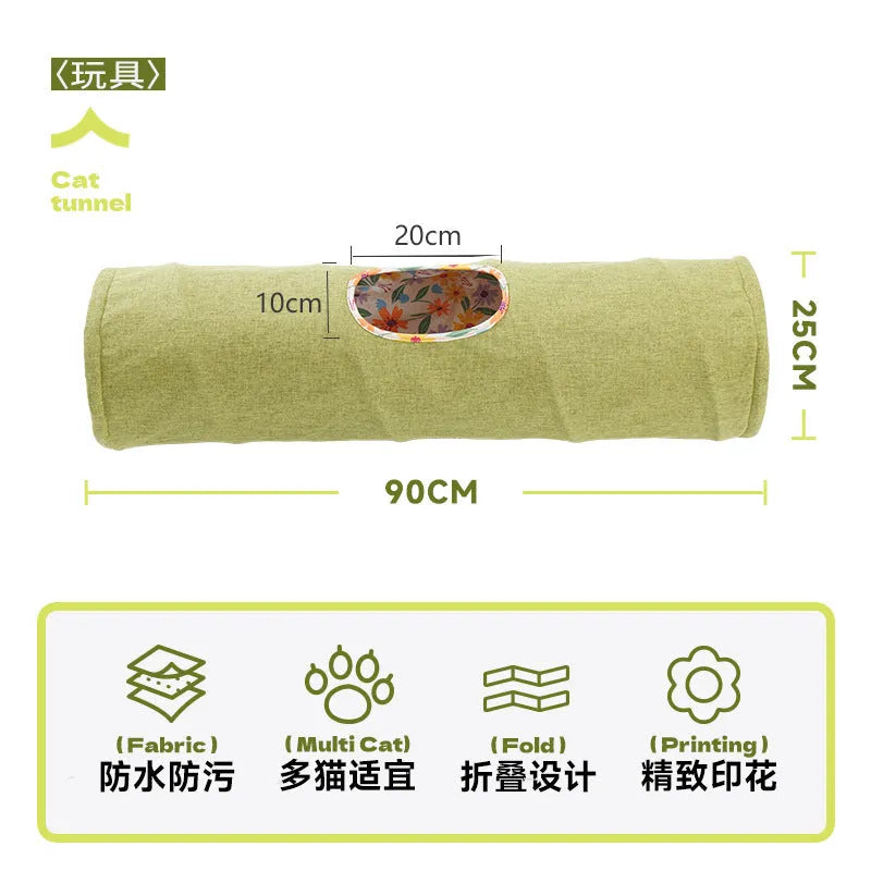 Purrfect Pet Kingdom® - Pet Cat Tunnel Self-Hi Relief Toy - Tunnels