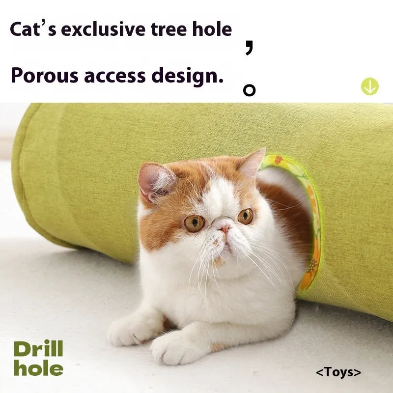 Purrfect Pet Kingdom® - Pet Cat Tunnel Self-Hi Relief Toy - Tunnels