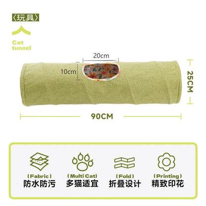 Purrfect Pet Kingdom® - Pet Cat Tunnel Self-Hi Relief Toy - 0