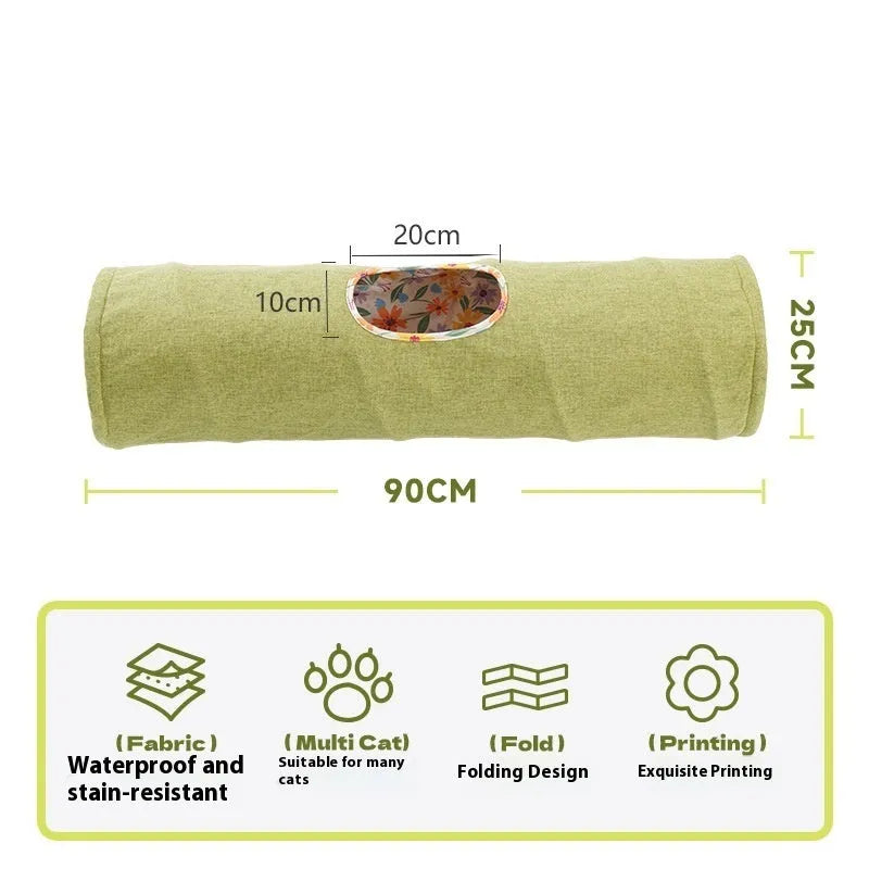 Purrfect Pet Kingdom® - Pet Cat Tunnel Self-Hi Relief Toy - 0