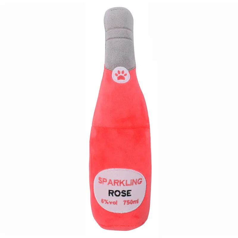 Purrfect Pet Kingdom® - Pet Cats And Dogs Vocal Toys Plush Wine Bottle Chewing Teeth - Cat Toys