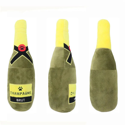 Purrfect Pet Kingdom® - Pet Cats And Dogs Vocal Toys Plush Wine Bottle Chewing Teeth - Cat Toys