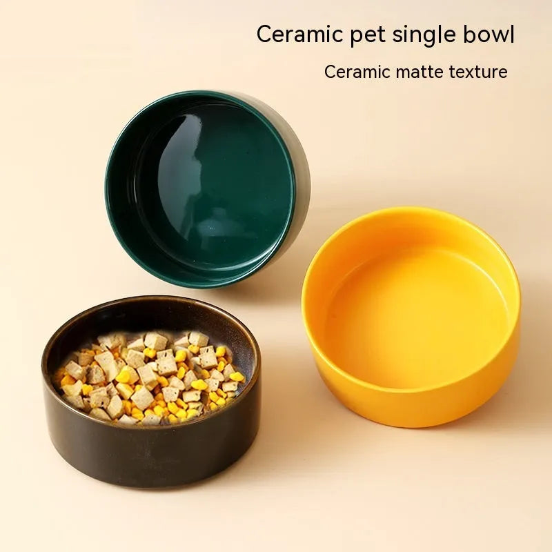 Purrfect Pet Kingdom® - Pet Ceramic Bowl In Stock Simple Style - Bowls