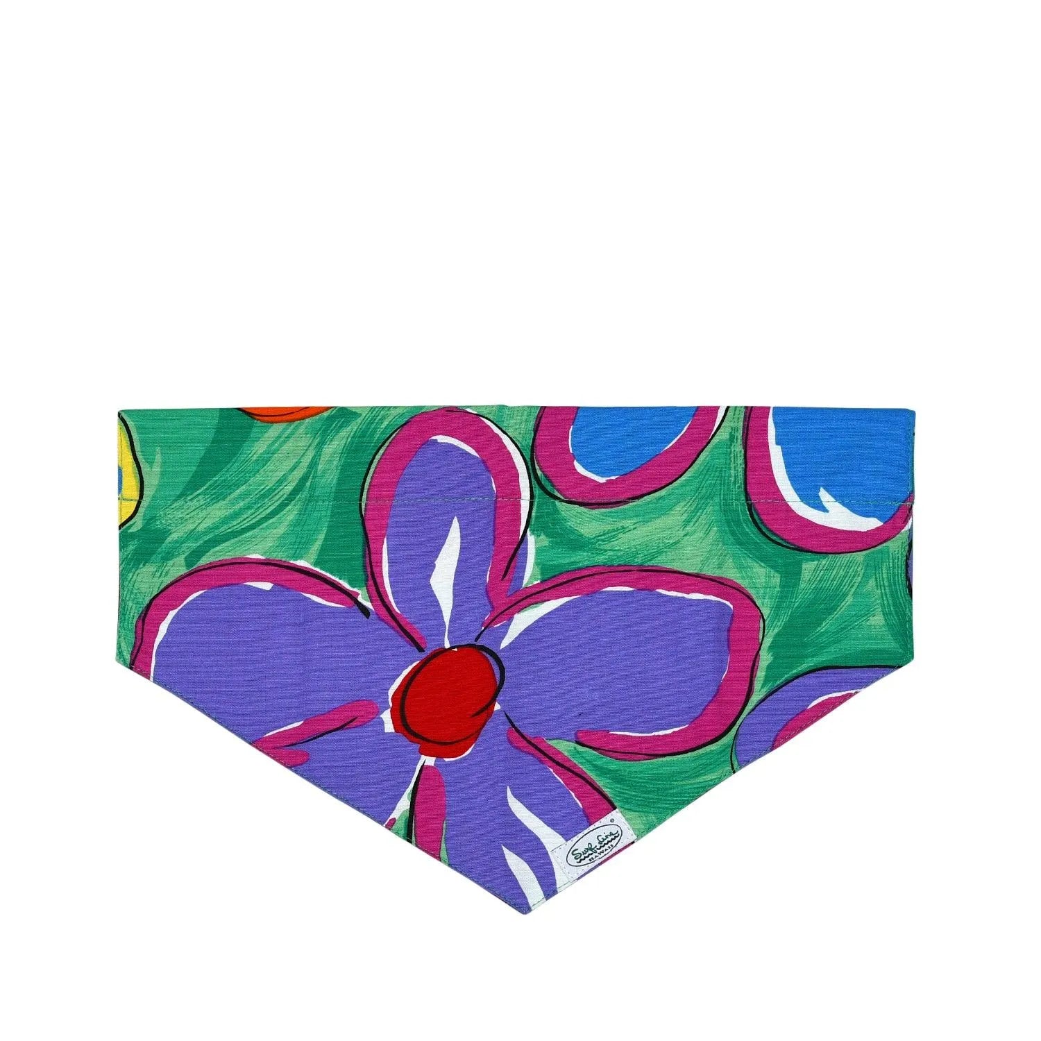 Purrfect Pet Kingdom® - Pet Collar Scarf - Surf Line Hawaii Na Pua Flower - Pet Bandanas