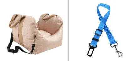 Purrfect Pet Kingdom® - Pet Dog Car Carrier Seat Waterproof Basket Portable Car Seat - Car Crates