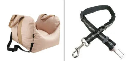 Purrfect Pet Kingdom® - Pet Dog Car Carrier Seat Waterproof Basket Portable Car Seat - Car Crates