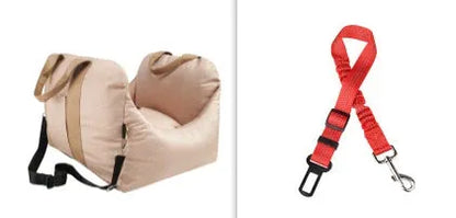 Purrfect Pet Kingdom® - Pet Dog Car Carrier Seat Waterproof Basket Portable Car Seat - Car Crates