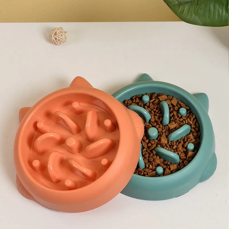 Purrfect Pet Kingdom® - Pet Dog Cat Slow Feeder Bowls Anti Choking Slow Feeder Dish - Slow Feeder Bowls