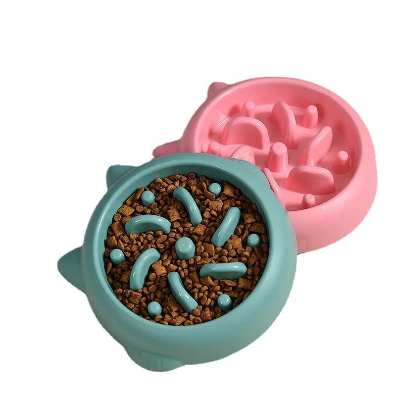 Purrfect Pet Kingdom® - Pet Dog Cat Slow Feeder Bowls Anti Choking Slow Feeder Dish - Slow Feeder Bowls
