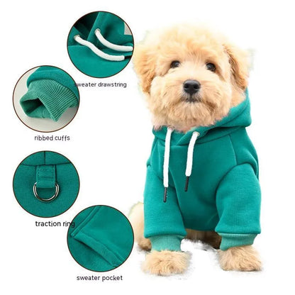 Purrfect Pet Kingdom® - Pet Dog Fashion Simple Hooded Sweater - Pet Sweaters