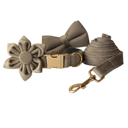 Purrfect Pet Kingdom® - Pet Dog Flannel Gold Buckle Chest Strap - Dog Harness