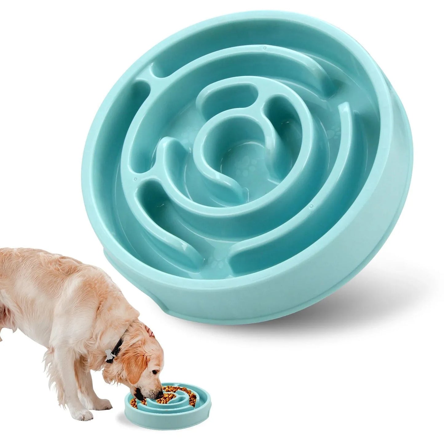 Purrfect Pet Kingdom® - Pet Dog Slow Feeder Bowl Non Slip Anti-Gulping Slower Food - 4