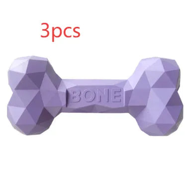 Purrfect Pet Kingdom® - Pet Dog Teeth Grinding Bite Resistant Rubber Bone Toy - Dog Toys