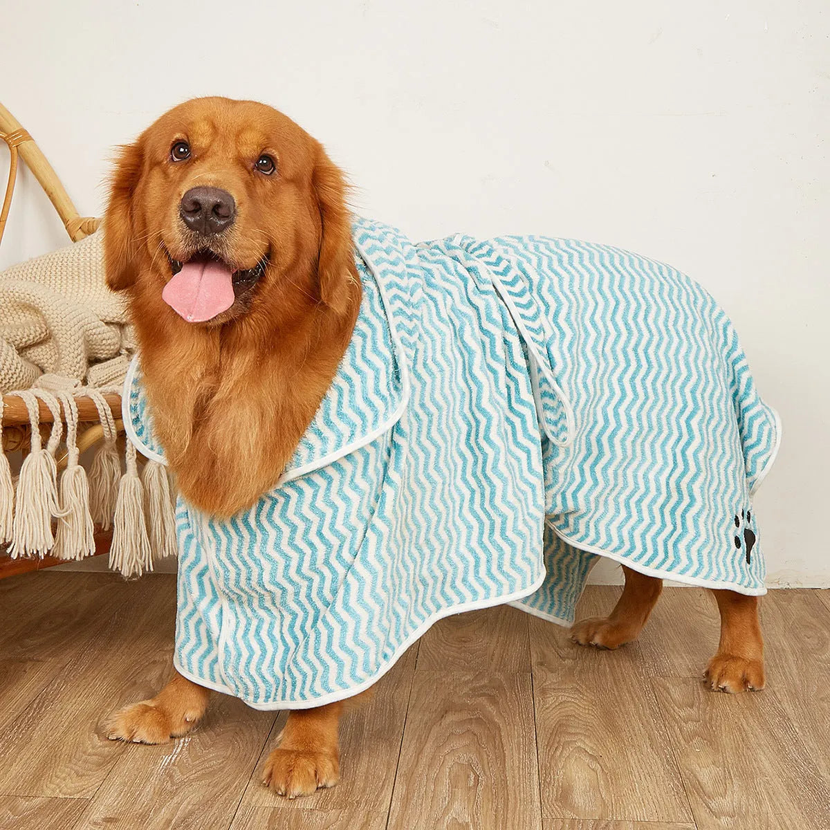 Purrfect Pet Kingdom® - Pet Dogs And Cats Microfiber Bathrobe Towel - Pet Dresses