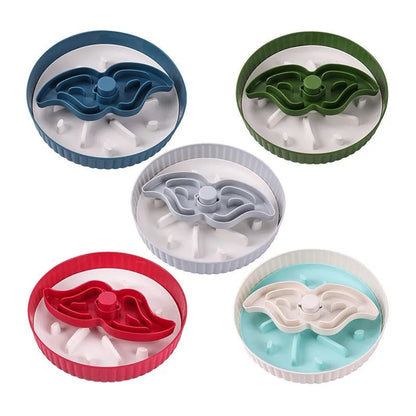 Purrfect Pet Kingdom® - Pet Food Basin Rotating Game Board Anti-choke Silica Gel Pad - Slow Feeder Bowls
