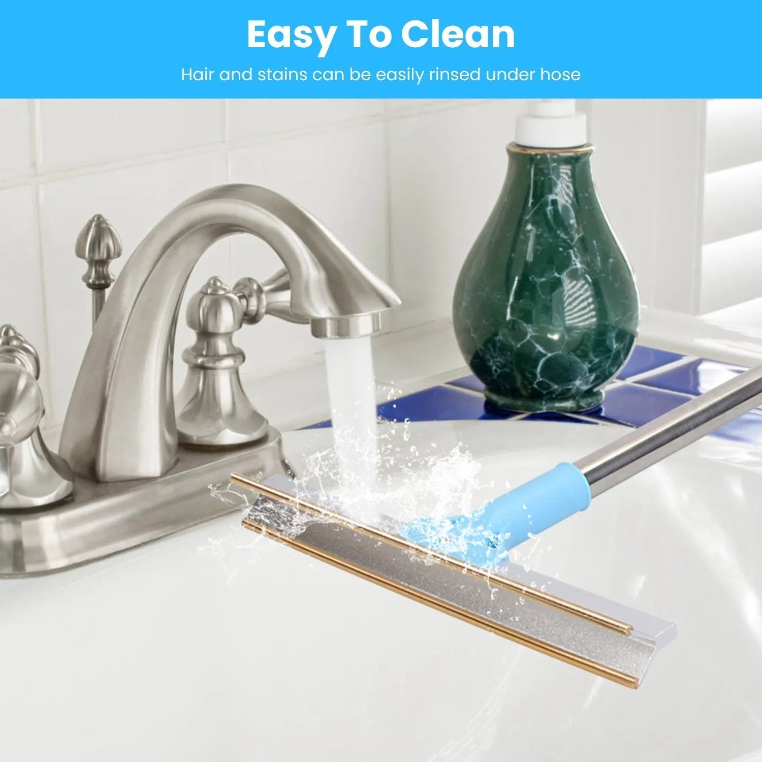 Purrfect Pet Kingdom® - Pet Hair Removal Rake With 54.33in Adjustable Telescopic Rod - Deshedders