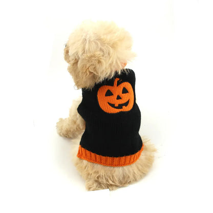 Purrfect Pet Kingdom® - Pet Halloween Dog Knitted Pumpkin Sweater - Pet Sweaters
