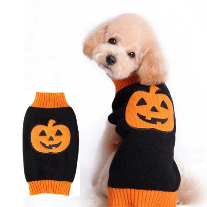 Purrfect Pet Kingdom® - Pet Halloween Dog Knitted Pumpkin Sweater - Pet Sweaters