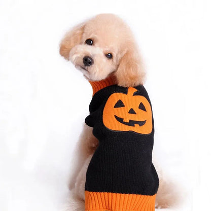 Purrfect Pet Kingdom® - Pet Halloween Dog Knitted Pumpkin Sweater - 0